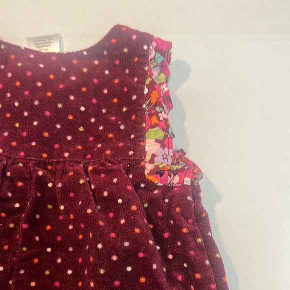Gymboree - red polka dot velour Jumpsuit with Playful Ruffles and bows - Picture 6 of 6